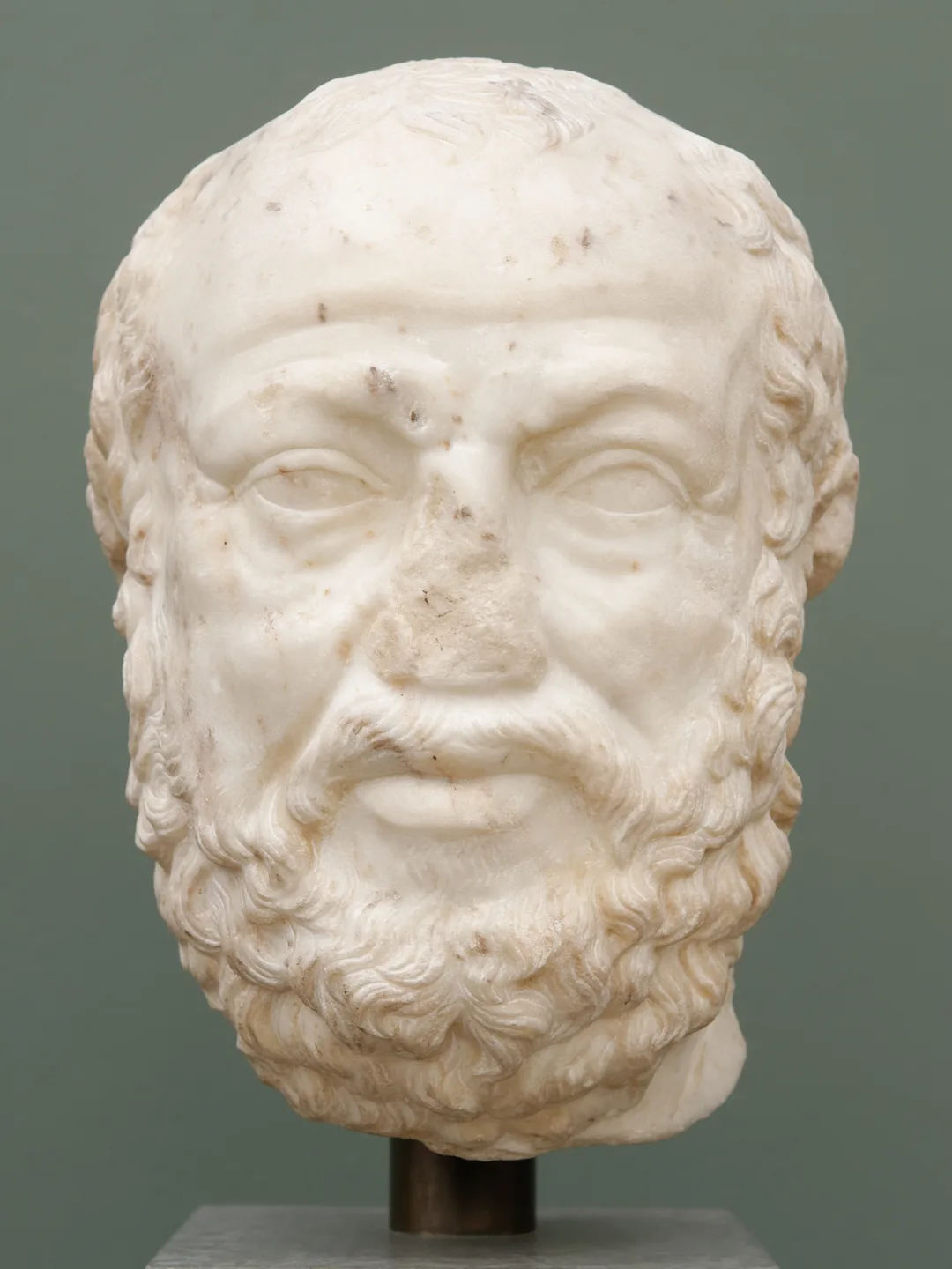 Marble bust of the philosopher Socrates